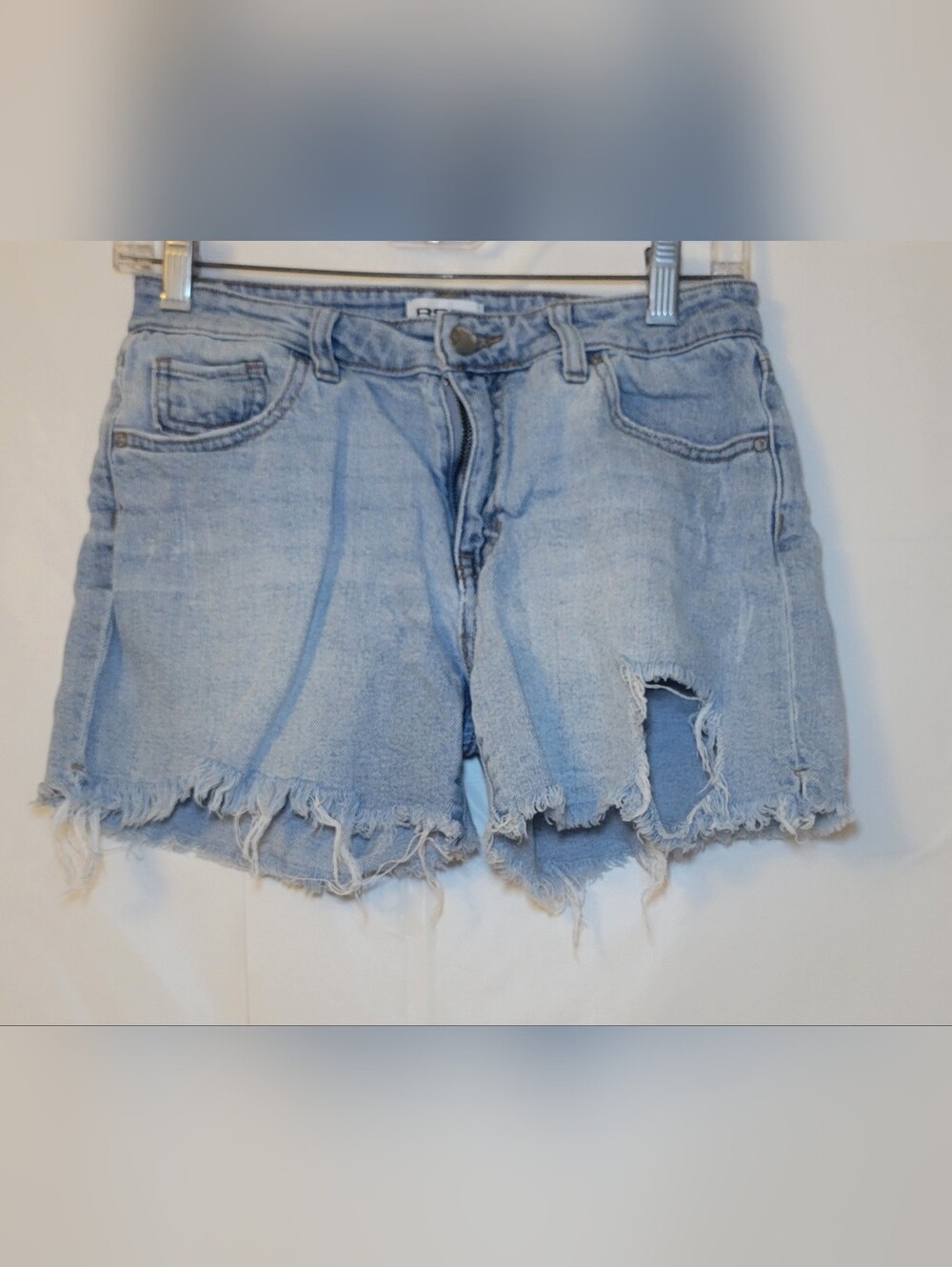 RSQ Light Blue Distressed Denim Cutoff Shorts